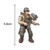 MEIEST 6 PCS Mini WWII Soldier Military Action Figures, Army Model Building Block Toys with Multiple Military Weapons Accessories,Party Favors Set for Kids (German Army)