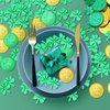 AUGSUN St. Patrick's Day Decorations Shamrock Coins, 60 Pieces Gold Green Good Lucky Coins Plastic Irish 3-Leaf Clover Leprechaun Coin for St Patricks Day Decorations Party Supplies Favors