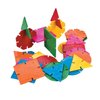 Fun Express Bulk 400 Piece Geometric Connecting Shapes Building Blocks Set, School and Play Activities