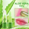 2 Pack Aloe Vera Lipstick, Long Lasting Lip Care Nutritious Plumper Lip Balm, Moisturizer Magic Color Changing Crystal Jelly Lipstick, Lip Gloss Matte Makeup Tinted Lip Balm (Green A)