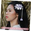 Gogogmee 1Pair Chinese Style Hair Clips with Tassels and Floral Design Decorative Hair Accessories for Traditional Hairstyles for Special Occasions and Everyday Wear