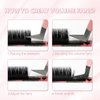 ABONNIE Easy fan lash extensions, Rapid Blooming Volume lash extensions, CC Curl cashmere Fan lash extensions, 0.10 Thickness 8-15mm Mixed Length Self Fanning Volume Lashes extension (CC-0.10,8-15mm)