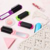 20 Pieces Travel Hair Brush Portable Folding Hair Brush with Mirror Mini Compact Hair Comb Collapsible Colorful Pocket Square Massage Brush for Family, School, Car, Bag
