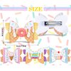 Whaline 4Pcs Glitter Bow Hair Clips Cupcake Donut Ice Cream Hair Bow Barrette Summer Colorful Leather Hairgrips Sparkly Alligator Clips for Kids Hair Accessories Birthday Party Back to School Supplies