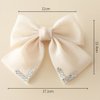 JKQBUX French organza hair bow clip Fashion crystal Bow Barrettes Hair Bow Clip Hair Accessories for Women Girl Wedding Party Christmas 1PC