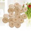 Wooden Craft Wheels Rc Cars Tiny Cars 50pcs Treaded Wooden Wheel Axle Hole Natural Wooden Crafts Accessories for Arts Crafts DIY Home Decor Wood Working Pegboards Rc Car