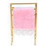 JOINPAYA 1: 12 Dollhouse Towel Rack Dollhouse Miniature Bath Towel Rack Mini Towels Dollhouse Bathroom Furniture Model Set Doll House Play House Accessories Decorations