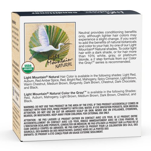 Light Mountain Henna Hair Color & Conditioner - Neutral Hair Dye for Men/Women with Conditioning Botanicals for Shiny Hair, 4 Oz (Pack of 3)