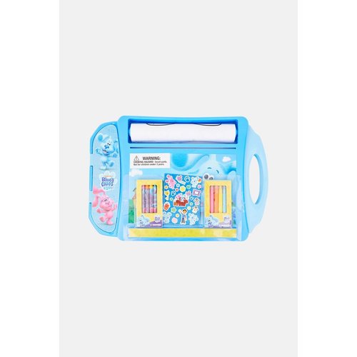 Innovative Designs Blues Clues Roller Art Desk - Blues Clues Art Case for Kids, Arts and Crafts Mess Free Coloring Activities for Kids, Roller Art Paper, Crayons, Markers and Stickers Set - 20+ Pieces