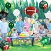 Football Party Balloons,27 Inch Football Shape Balloon Mylar Foil Latex Balloon Bouquet for Kids Teenagers Sport Theme Birthday Party Decors, Super Sunday Touchdown Party Decors Supplies