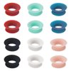 12pcs Mute Style Pack for Earplugs, Silicone Ear Plugs Mute Insert Style Pack Earplugs for Daily Control Bundle (6 Colors)