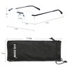 EYE ZOOM 3 Pack Classic Rectangluar Metal Frame Rimless Reading Glasses for Men and Women (Black, Gunmetal and Silver, 1.00)