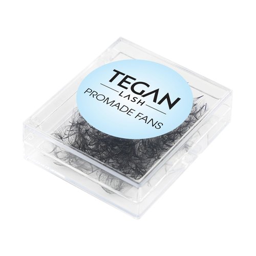 TEGAN LASH 500 Promade Fans Volume Eyelash Extensions, Handmade Loose False Eyelashes, From 3D - 16D, 0.03/0.05/0.07 Thickness, C/CC/D Curl, 9-15mm Length, Pestanas Pelo A Pelo (3D-0.07-CC-12)