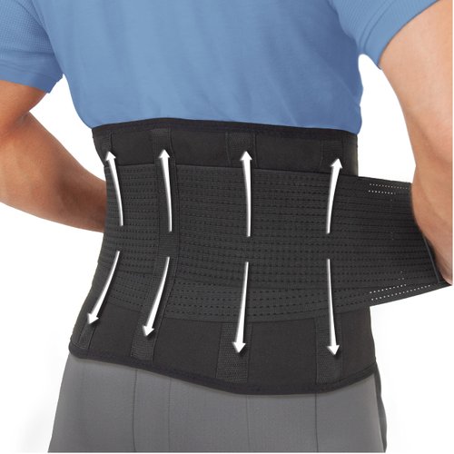 Back Brace for Lower Back Pain Women - Back Support for Men, Back Support Belt for Women, Back Brace for Men Lower Back Pain Relief, Back Brace for Work, Medical-Grade Lumbar Support Brace, Black, L