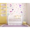 Easu Mermaid Wall Decals Girls Nursery Bedroom Wall Sticker Girls Wall Decals Mermaids Decorative Peel & Stick Wall Decals