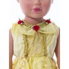 Little Adventures Yellow Beauty Princess Doll Dress - Doll Not Included - Machine Washable Child Pretend Play and Party Doll Clothes with No Glitter