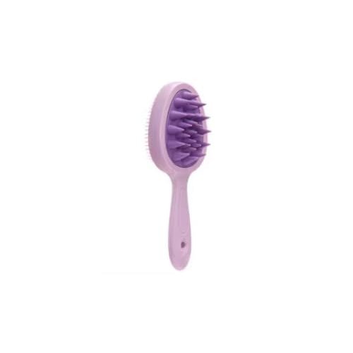 Detangling Hair Brush Oneleaf Hairdressing Comb, Long-Handle Hair Brush, Soft Flexible Anti-static, No Pulling or Split Ends, Softens and Improves Hair Texture, Stimulates Massage Scalp-Purple