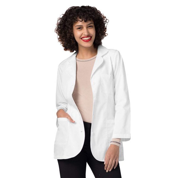 Adar Uniforms, Universal Lab Coats for Women - Princess Cut 30" Consultation Lab Coat - 806 - White - L