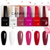 CANNI 9ml Hema-Free Gel Nail Polish Set- 6Pcs White Black Red Purple Nude Colors Gel Polish Kit, Soak Off LED Nail Gel Manicure Kit DIY at Home Salon Gifts for Women Girls