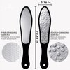 GABOX Double Sided Stainless Steel Professional Foot File - Callus Remover for Feet - Heel Scrubber Dead Skin Exfoliator - Feet SPA Pedicure Tool for Men & Women - Removedor de Callos en Los Pies