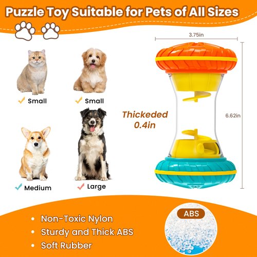 BoYoYo Dog Puzzle Toy for Dogs, Dog Enrichment Toys for Dog, Dog Puzzles for Smart Dogs, Treat Dispensing Dog Toys to Keep Them Busy, Interactive Dog Toys for Boredom, Dog Puzzle Feeder, Dog Treat Toy