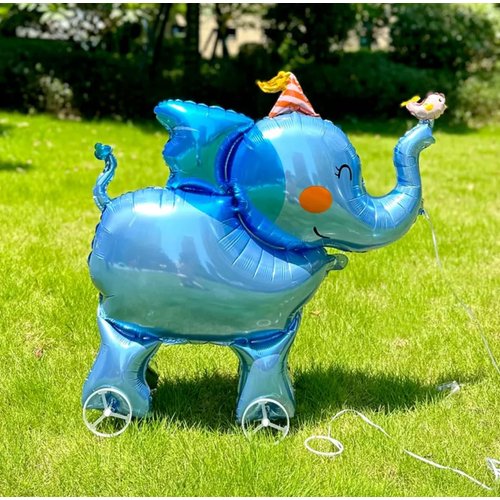 Elephant Walking on Wheels Animal Balloons Pet Balloons Farm Animal Balloon Children Toys,Jungle Safari Animal Theme Kids Baby Gift Birthday Party Supplies Decorations (Elephant on Wheels)
