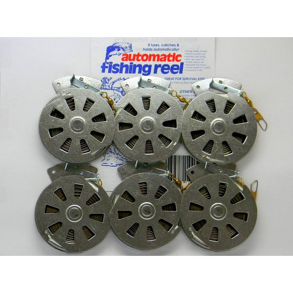 6 Mechanical Fisher's Yo Yo Fishing Reels -Package of 1/2 Dozen- Yoyo Fish Trap -(Flat Trigger Model)