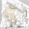Awenztech 120pcs White Balloon Arch Kit, 18 12 10 5 inch White Latex Balloons Different Sizes White Balloon Garland for Engagement Bachelorette Bridal Shower Wedding Party Birthday Decorations