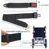 Wheelchair Seat Belt for Elderly & Disabled - Electric Scooters Replacement Band Accessory, Adjustable up to 45"L