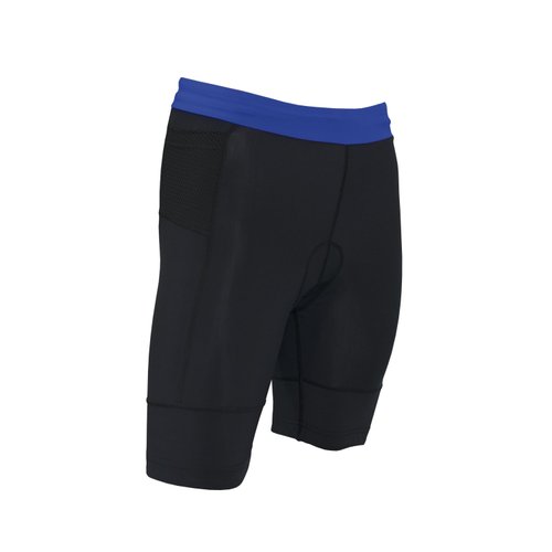 KONA Tri Apparel Women's Triathlon Shorts with 2 Rear Pockets for Energy Gel (Blue, M)