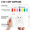 Shuttle Art Paint with Water Coloring Book for Kids, 25 Princess Themed Pages with 2 Brushes, Mess-Free Watercolor Paint Set, Travel-Friendly Art Craft Gift for Toddlers, Birthday Christmas Gift
