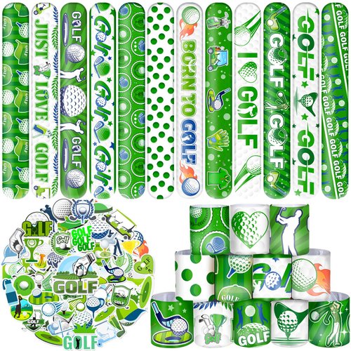 Lcnjscgo 74 PCS Golf Party Favors, 50 PCS Golf Stickers 24 PCS Golf Slap Bracelets Golf Birthday ...
