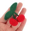 Beaupretty 2 Pcs Cherry Barrettes Hair Pin Hair Clip Hair Barrettes Crochet Hook Cute Hair Accessories Cherry Hair Accessories Child Yarn Brooch Girl Red