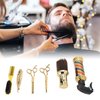 Hairdressing Scissors Set, Thinning Scissors, Duster Brush, Hair Cutting Scissors Kit, 6 Pcs, Professional Beard Knife Holder for Barber for Salon