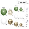 MEBAY Green White Gold Balloon Arch Kit, 146Pcs Avocado Green Metallic Chrome Gold Confetti and White Latex Balloons for Wedding Birthday Baby Shower Decoration