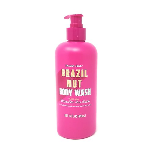 Trader Joe's Brazil Nut Body Wash Made with Coconut Oil + Shear Butter Net 16 Fl Oz (473 ml) - Pack of 2