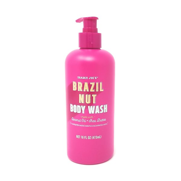 Trader Joe's Brazil Nut Body Wash Made with Coconut Oil + Shear Butter Net 16 Fl Oz (473 ml) - Pack of 2