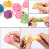 24PCS Easter Basket Stuffers with Squishy Toys, Prefilled Easter Eggs with Glitter Mini Soft Animals for Easter Theme Party Favor, Easter Eggs Hunt, Basket Filler.