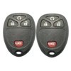 Keyless Entry Remote Car Key Fob Shell Case Fit for GM GMC Chevrolet Chevy Buick 4 Buttons Replacement with Button Pad (2 Key Shell)