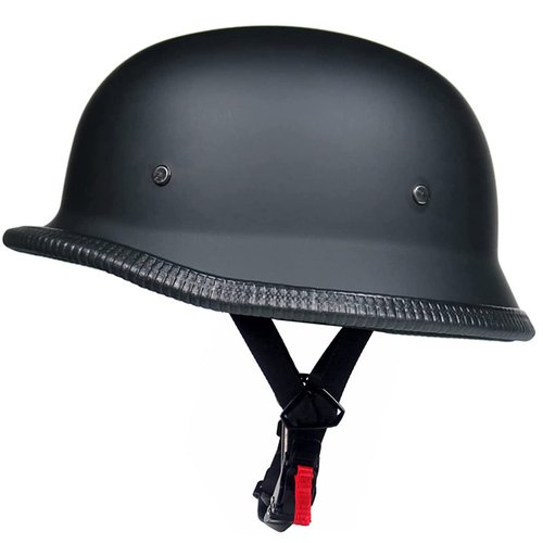 German Style Motorcycle Half Helmet, Retro Half Face Helmet for Adult Men Women DOT Approved (L)