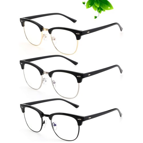 ANYLUV Blue Light Glasses Men Anti Eyestrain Lightweight Computer Gaming Blue Light Blocking Glasses for Women UV400 (3 Pack)