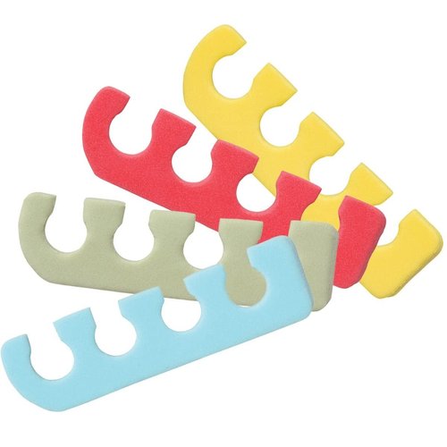 ForPro Professional Collection Comfy Toe Separators, Assorted Colors, Luxurious Foam Pedicure Toe Separators, Individually Wrapped, 24-Pairs