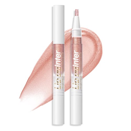 FREEORR Glitter Lip Gloss,Plumping Lip Gloss Oil,Moisturizing Lipstick Lipgloss Lip Balm High Shine Glassy Glossy Twist Tinted Lip Oil,Plump Glimmer Lip Glow Oil 0.1 Fl Oz#08