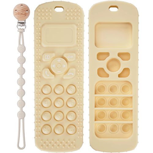 Silicone Baby Teether Toys, Teething Toys for Babies 6-12 Months, Baby Toys 6 to 12 Months, Phone Shape Teething Toys, Newborn Baby Teether, Pain Relief Chew Toy for Baby Boy and Girl