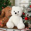 Tezituor White Teddy Bear Stuffed Animal, Cute 18 inch Stuffed Teddy Bear for Girlfriend Kids, Soft Plush Bear Stuffed Animal Valentine's Christmas Birthday Gifts