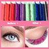 Colored Lash Extensions Easy Fan Volume Lashes 0.07 D 13mm Curl Pink White Red Purple Blue Green Dark Brown Mixed Individual Lash Extensions Self Fanning Volume Lash (0.07-D, 13mm)