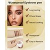 2-in-1 Eyebrow Gel & Brow Pencil, Retractable Eyebrow Pencil Gray Black Waterproof Brow Gel, Ultra Fine Long Lasting for Perfect Eye Liner Brows Women Makeup Eyebrows Shaper Filler with Brow Razor-01