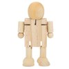 Wood Robot Figures Unfinished Wooden Peg Dolls, 10Pcs People Shapes Figures for DIY Painting Arts Crafts, 4.3x2.6x1.6in Mini Unfinished Doll Bodies Paintable Wood Peg Bodies Figure