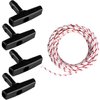 Recoil Starter Rope 10-Meter (Diameter: 3.0mm) Pull Cord with 4 Pieces Starter Handle by BlueStars - Exact Fit for Lawn Mower Chainsaw Trimmer Edger Brush Cutter Engine Parts