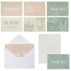 Best Paper Greetings 48 Pack Thank You Cards with Envelopes Bulk for Weddings, Baby Showers, Business, Graduation - 6 Floral Designs (Pink & Sage Green, 4x6 In)